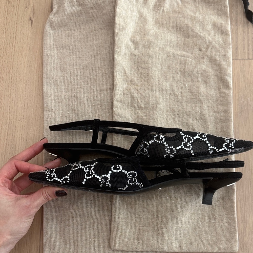 Gucci Demi Crystal Mesh Slingbacks - Picture 4 of 6
